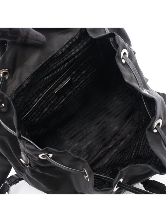 Prada Backpack Tessuto Robot Noir Pink Nylon Leather main image 7
